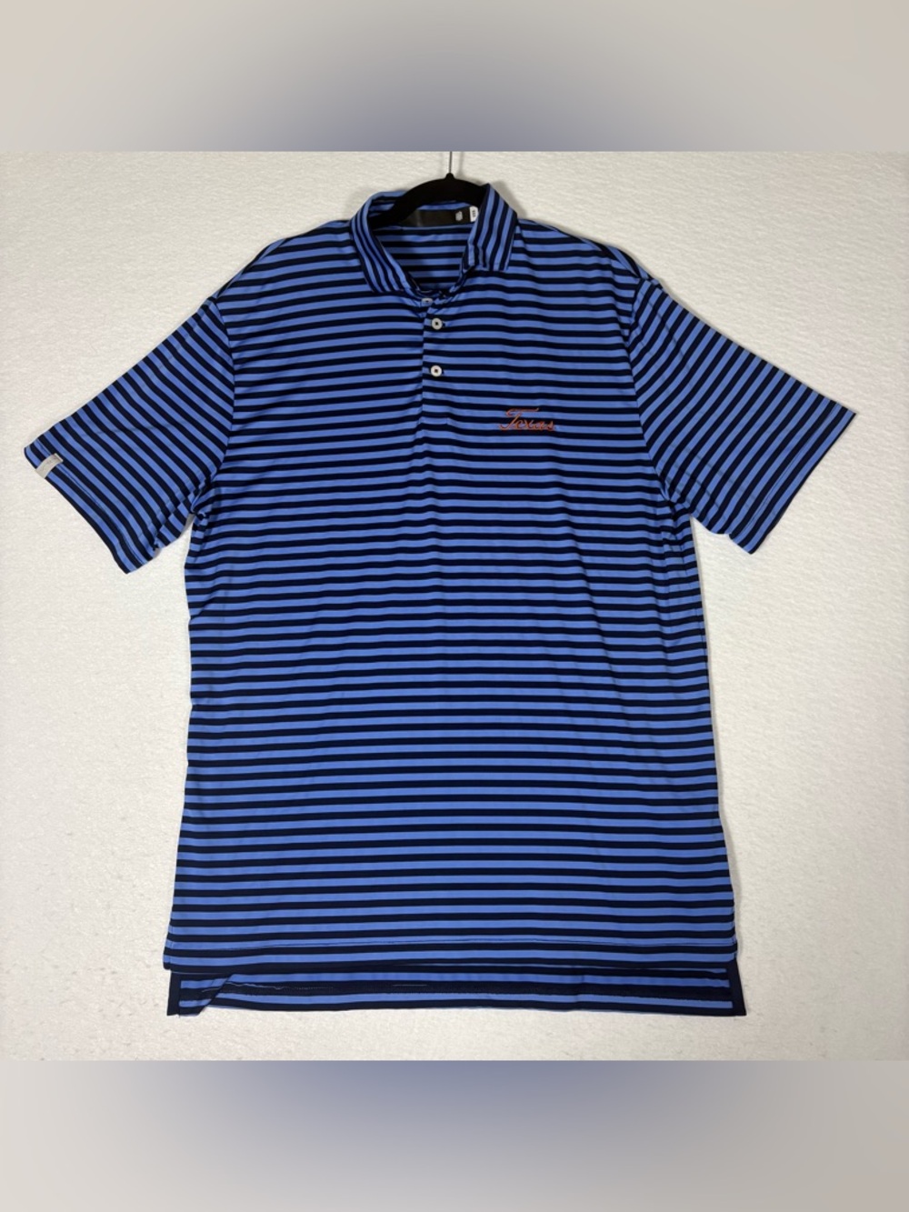Ralph Lauren Black Label Collection Men  Golf Blue Texas Polo Shirt Large #T0146